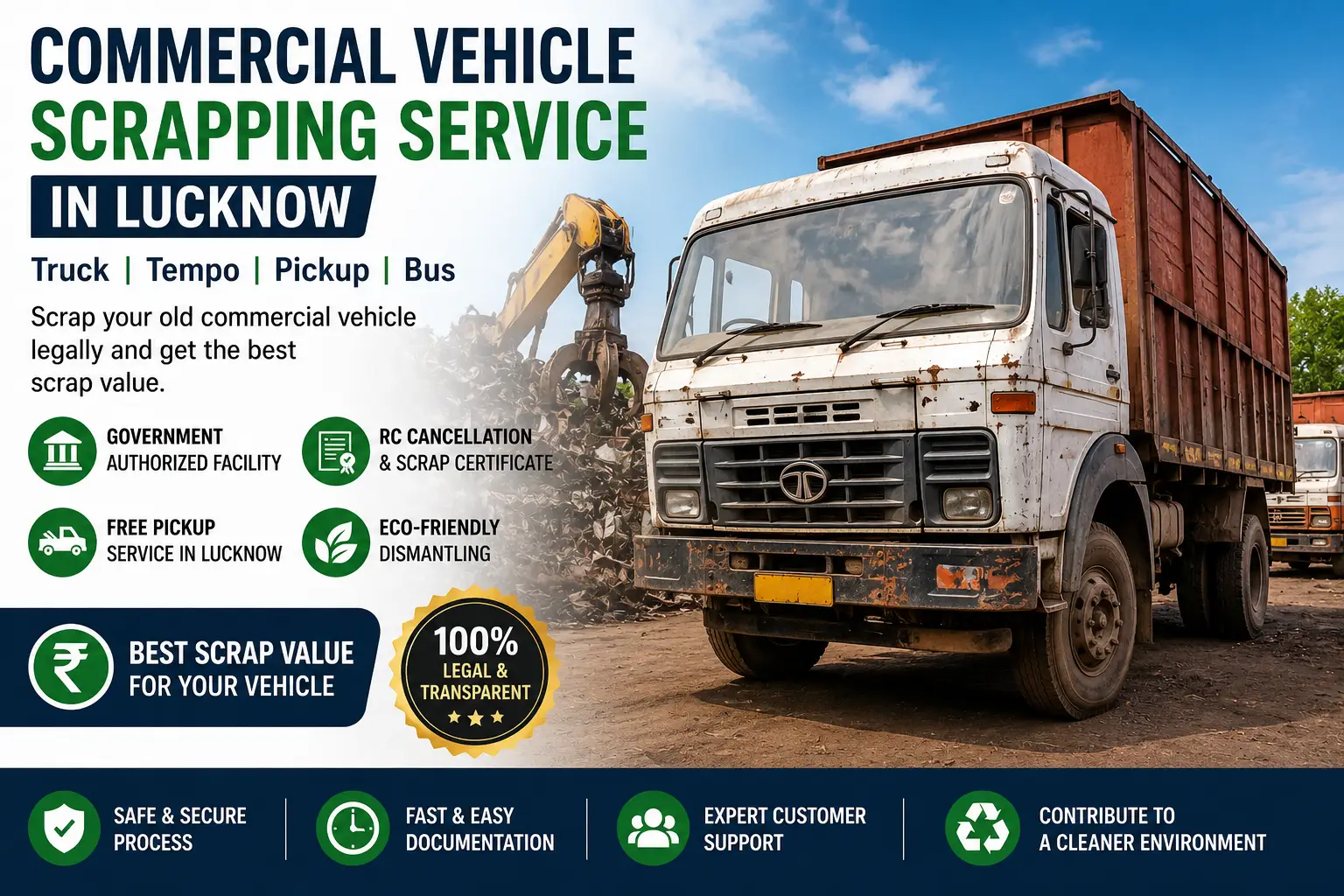 Commercial Vehicle Scrapping Service in Lucknow