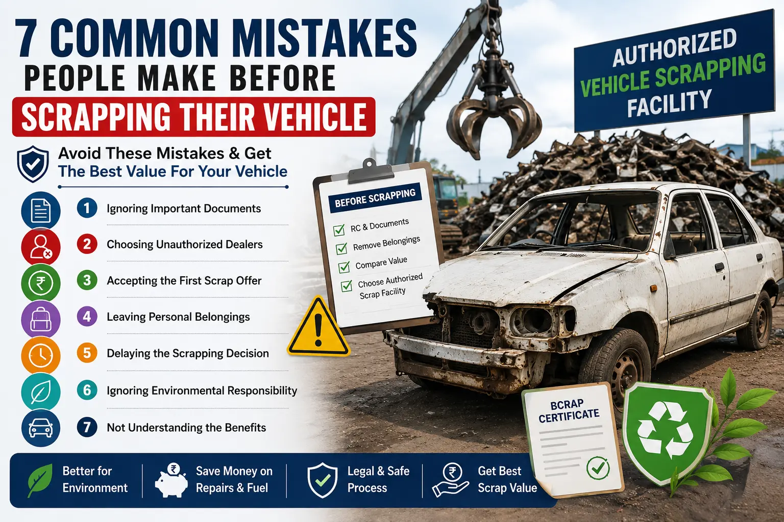 Common Mistakes Before Vehicle Scrapping