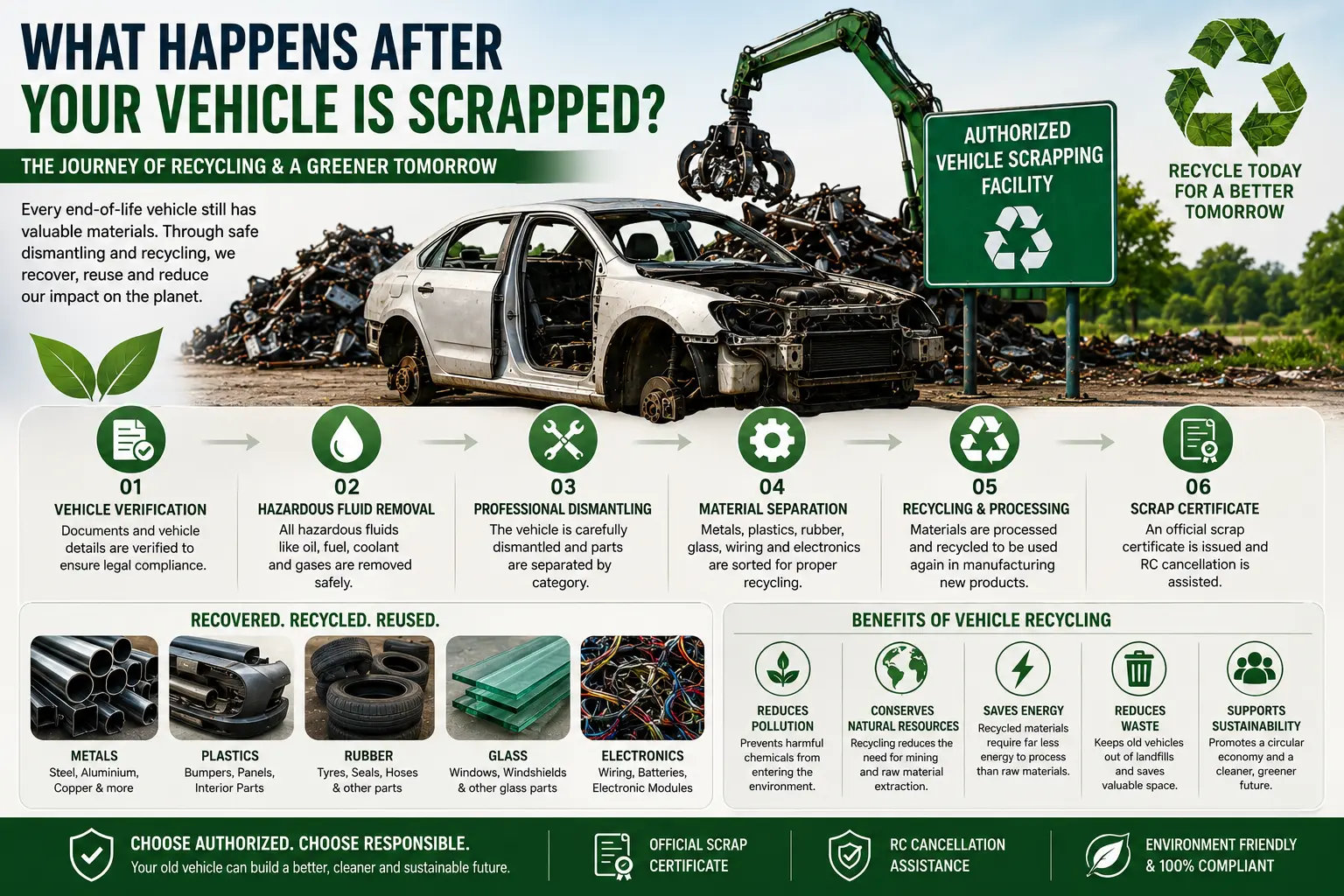 Vehicle Recycling Process After Scrapping